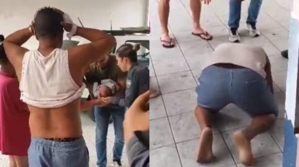 pai-ora-de-joelhos-enquanto-bebe-e-salvo-de-engasgo:-“deus-ouviu-nossas-oracoes”