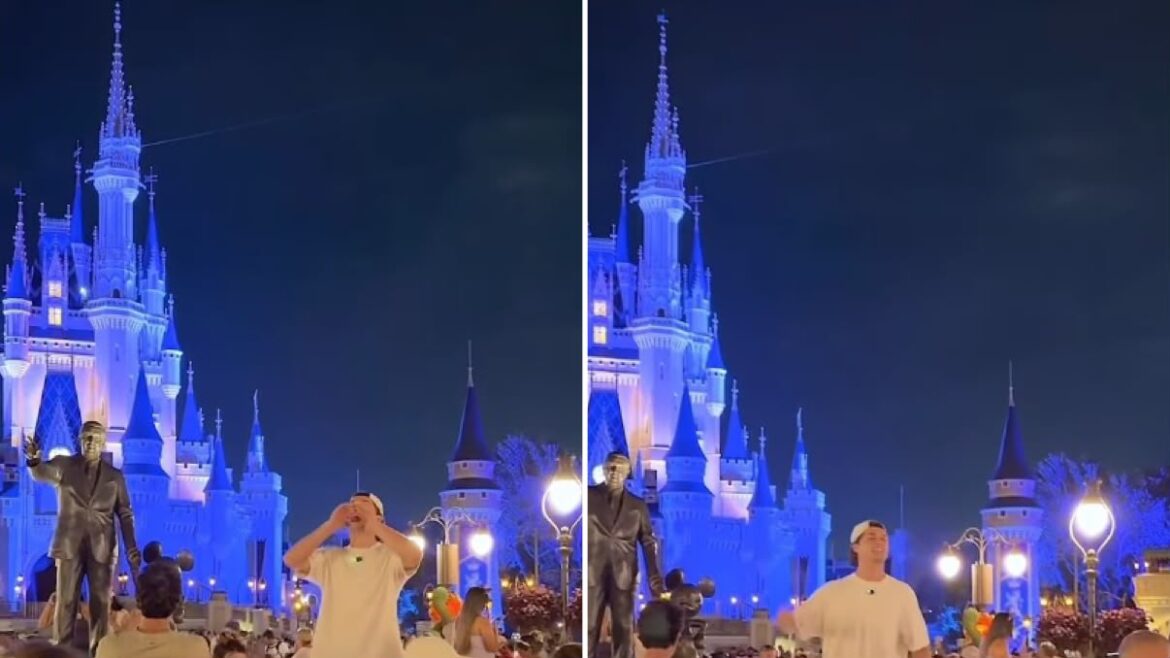 evangelista-prega-em-frente-ao-castelo-da-disney:-“ha-um-reino-que-dura-para-sempre”