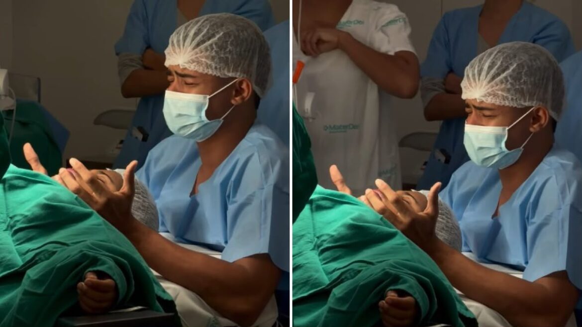 apos-anos-de-espera,-pai-emociona-ao-orar-antes-do-parto:-“e-um-milagre-que-o-senhor-fez”